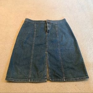 Knee Length Denim Skirt